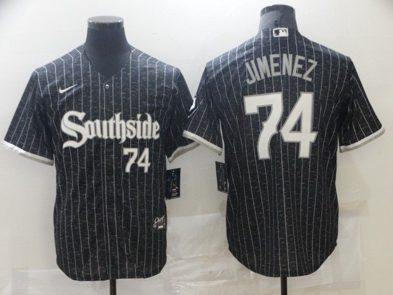 Men Chicago White Sox #74 Jimenez City Edition Black Game Nike 2021 MLB Jersey